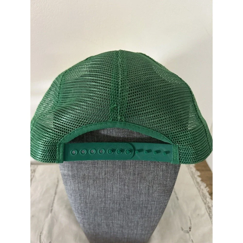 Vintage Successful Farming Yellow with Green Mesh Snapback Hat Cap USA Made READ